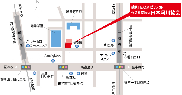 日本河川協会の地図